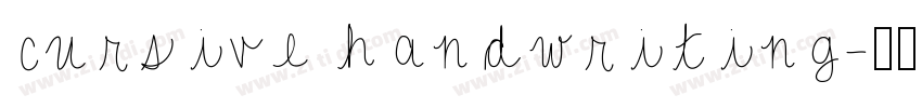 cursive handwriting字体转换